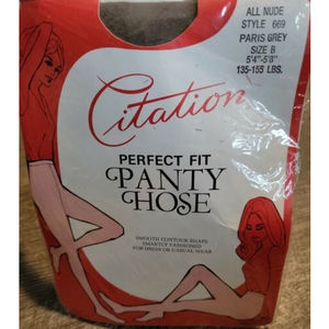 Vintage Panty Hose Citation Paris Grey Size B